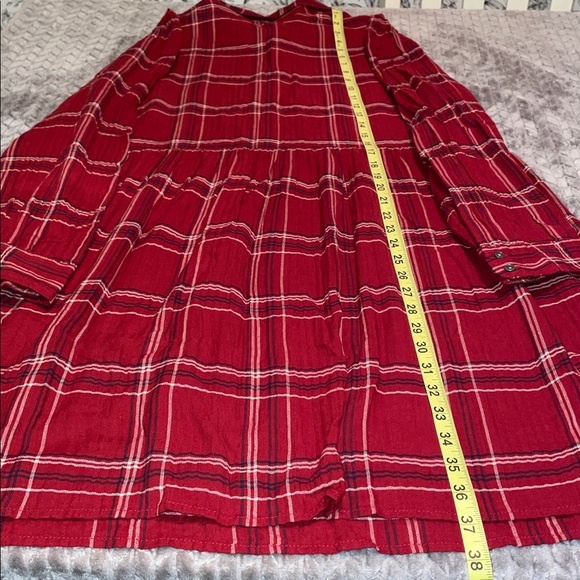 NWT Loft Plaid Swing/Shirt Dress. Size XL. Long Sleeve.  Cotton Blend.  Red. - Picture 11 of 11